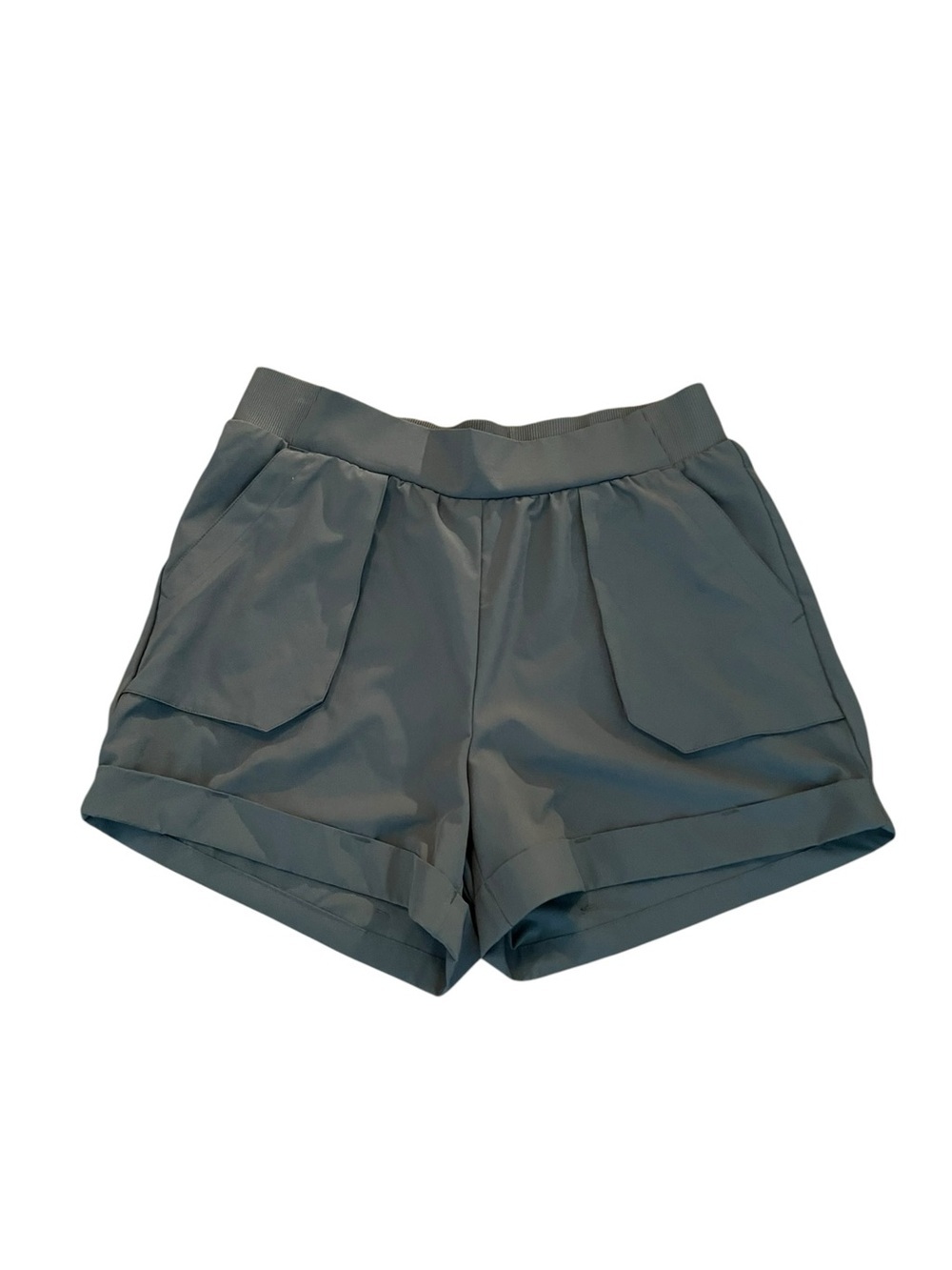 Freely Everyday Elastic-Waist Gray Athletic Shorts Size Medium